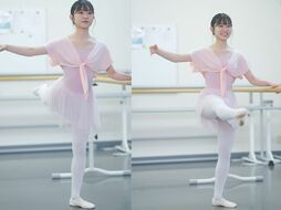 ブランコのように大きく勢いをつけて足を振り上げる