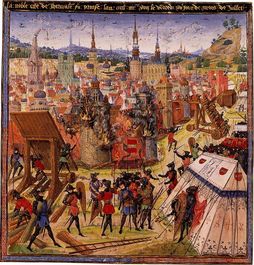 ▲第１回十字軍のエルサレム攻撃　 出典：ウィキメディア・コモンズ