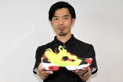 ▲高嶋さんが持っているのがインスタポンプフューリーを象徴する通称"シトロン"　INSTAPUMP FURY 94  ¥24,200