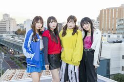 ▲(画像左から)白野ユウ(谷町慈雨 役)、城崎桃華(神田はれ 役)、宇田川ももか(汐留ライカ 役)、もものすけ(一ノ橋美雲 役)