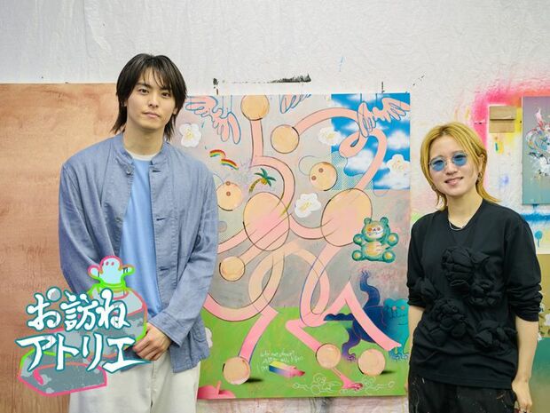 高野洸のお訪ねアトリエ<第2回 ゲスト:大河紀さん【前編】> 【高野洸×大河紀対談】アトリエを訪ね、作品の絵の具の躍動感を感じる