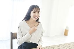 ▲明るい笑顔で女優やアイドルとしての想いを語ってくれた