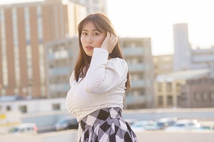 173cm、Gカップの爽香「私からデカ女ブームを起こしたいです!」